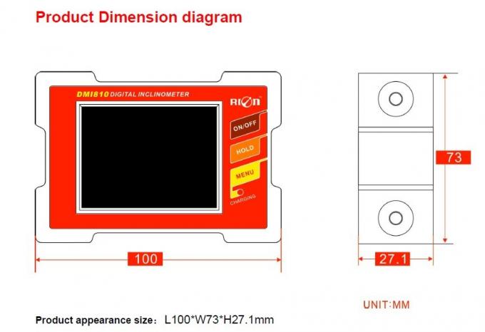 Le capteur de pente d'inclinomètre de Digital de Double-axe d'écran tactile de catégorie d'industrie avec les unités doubles de deg/mm commutent