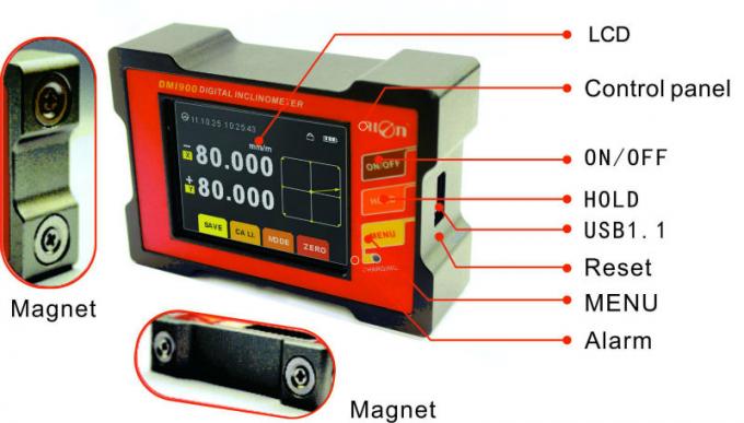 Inclinomètres de Digital - multiaxes, résolution 0,1 - 0.001deg, mètre de pente | Clinomètre de Digital
